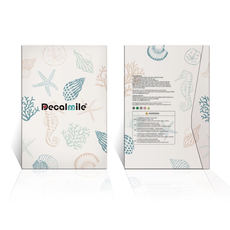 decalmile Under The Sea Fish Wall Decals Ocean Animal Sea Turtle Seaweed Whale Wall Stickers Bathroom Baby Nursery Bedroom Living Room Wall Decor - Image 5