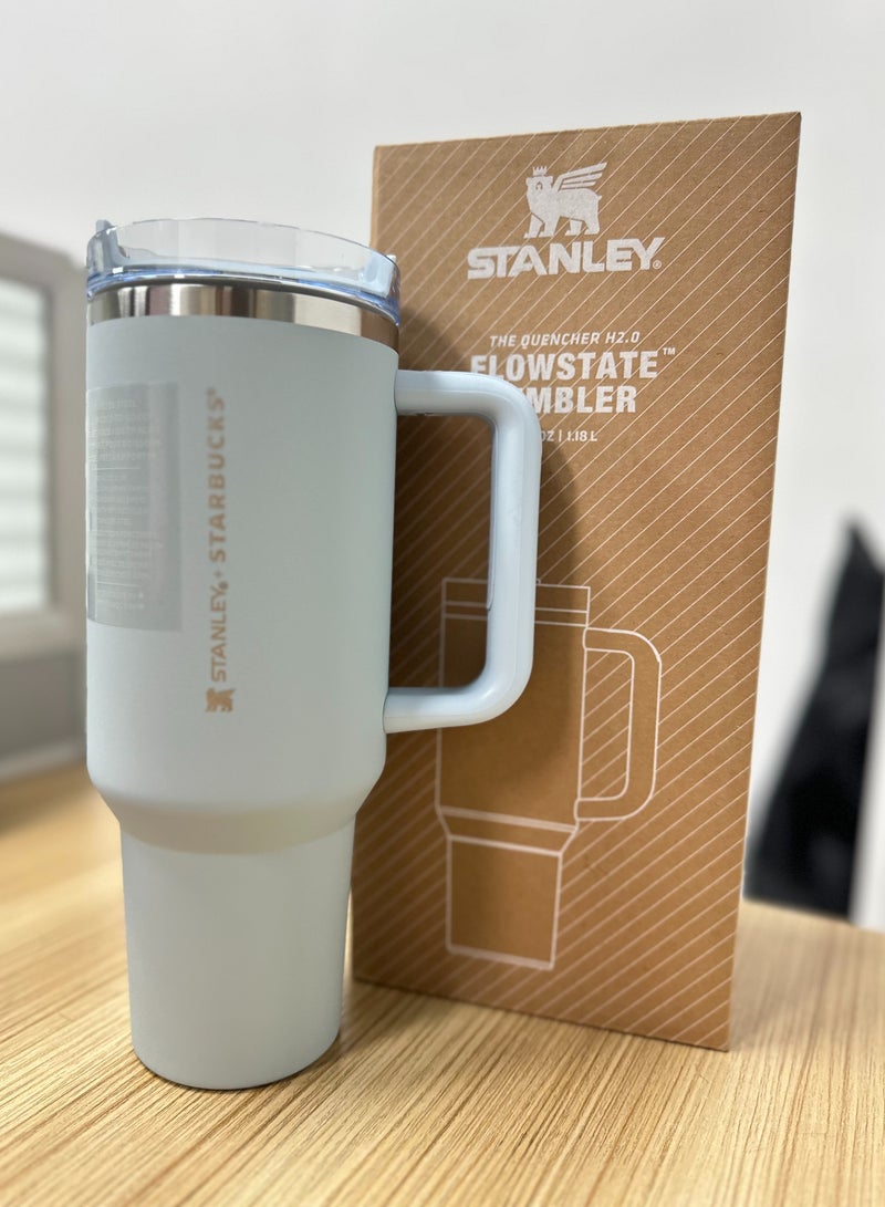 Stanley Quencher H2.0 FlowState Stainless Steel Vacuum Insulated Tumbler with Lid and Straw for Water, Iced Tea or Coffee, Smoothie and More, 40 oz