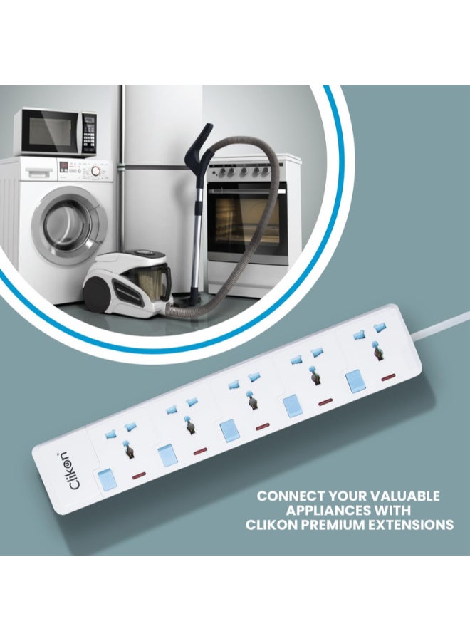 Clikon 5-Way Extension Socket White 3meter - Image 3