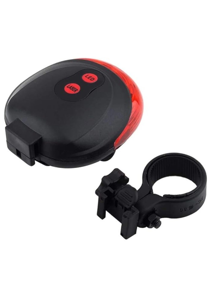5 LED 2 Laser Beam Mountain Bicycle Bike Rear Tail Warning Light 20 x 10 x 20cm 20 x 10 x 20cm - Image 2