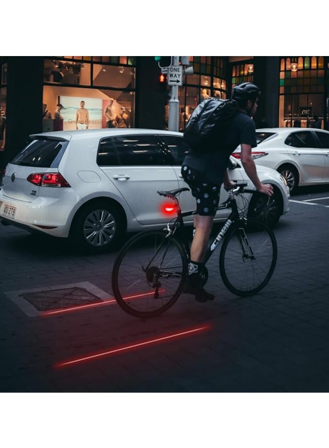 5 LED 2 Laser Beam Mountain Bicycle Bike Rear Tail Warning Light 20 x 10 x 20cm 20 x 10 x 20cm - Image 5