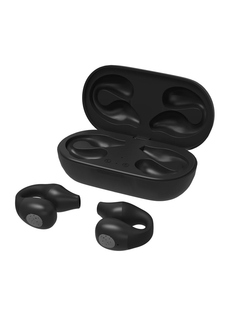 SWISS MILITARY Swiss Military Delta Active Noise Cancelling Earbuds - Air Conduction Technology, Smart Touch Sensors, 100 Precise Power Indicator, 5 Hr Music Time, Compatible with Android/iOS - Black  - Image 2