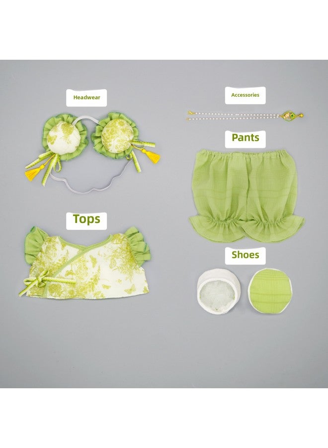 40cm Cotton Doll Clothes A Reward 40cm Non-attribute Cotton Doll Clothes Chinese Style Floating Spring Painting Original-Specifications:40cm Baby Clothes (doll Not Included)-Color:Floating Spring Painted Baby Clothes (headwear + Accessories + Top + Pants + Shoes) - Image 1