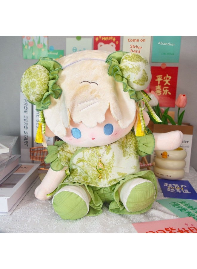 40cm Cotton Doll Clothes A Reward 40cm Non-attribute Cotton Doll Clothes Chinese Style Floating Spring Painting Original-Specifications:40cm Baby Clothes (doll Not Included)-Color:Floating Spring Painted Baby Clothes (headwear + Accessories + Top + Pants + Shoes) - Image 3