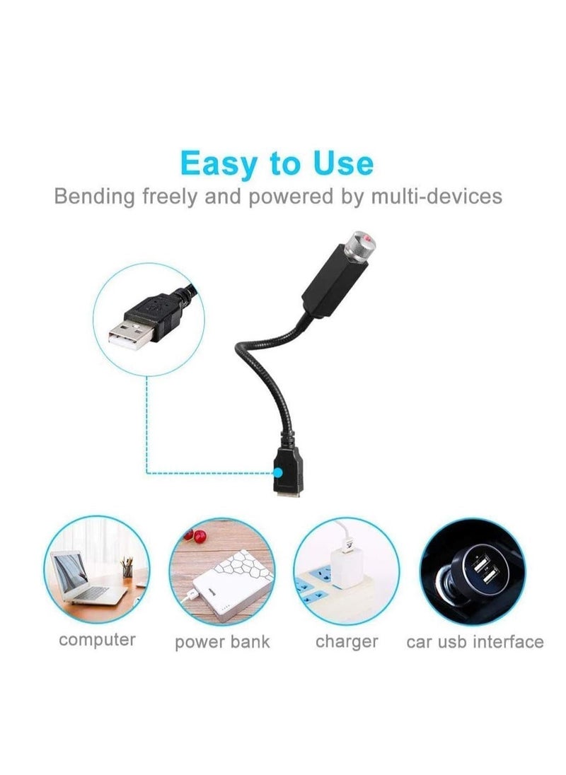 ELTRAZONE USB Car Roof Star LED Lights, Flexible Romantic Galaxy Night Lamp Fit All Cars Ceiling Decoration Light Interior Ambient Atmosphere -No Need to Install - Image 3