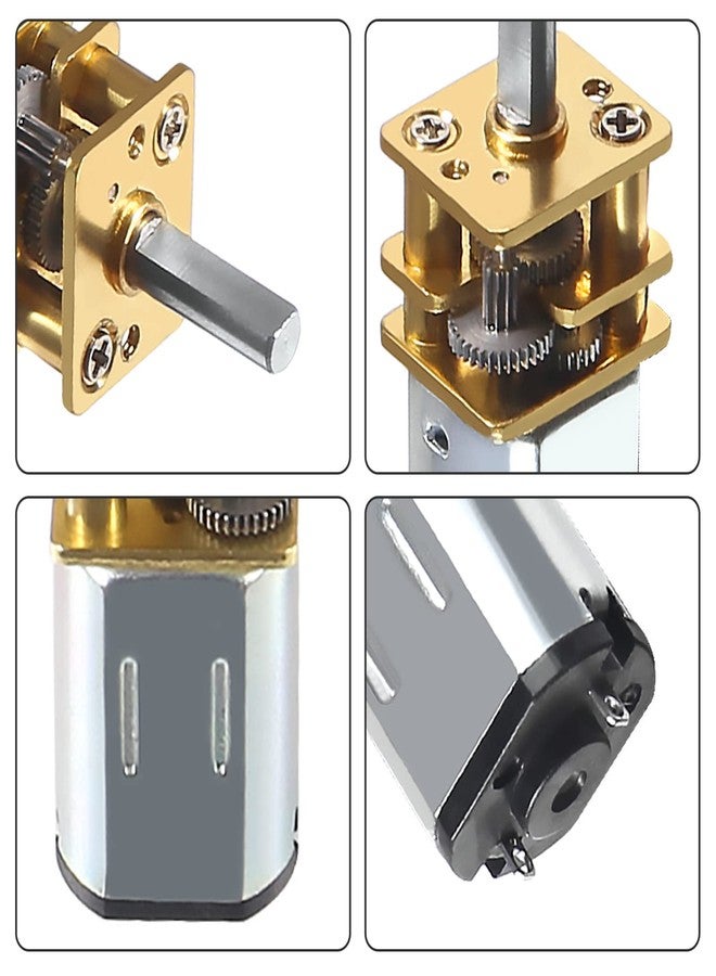 Coliao 3pcs DC 12V 300RPM N20 High Torque Speed Reduction Motor 3mm Shaft Mini Metal Gearwheel Gear Motor with Metal Gearbox Micro Motor for RC Car, Robot Model, DIY Engine Toys - Image 3