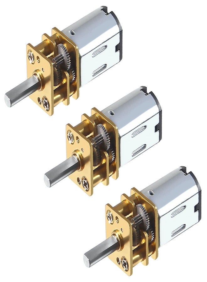 Coliao 3pcs DC 12V 300RPM N20 High Torque Speed Reduction Motor 3mm Shaft Mini Metal Gearwheel Gear Motor with Metal Gearbox Micro Motor for RC Car, Robot Model, DIY Engine Toys - Image 1
