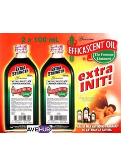 EFFICASCENT OIL Efficascent Oil Extra Strength 100mL Counterirritant (2 Bottles x 100mL) by Efficascent Oil 