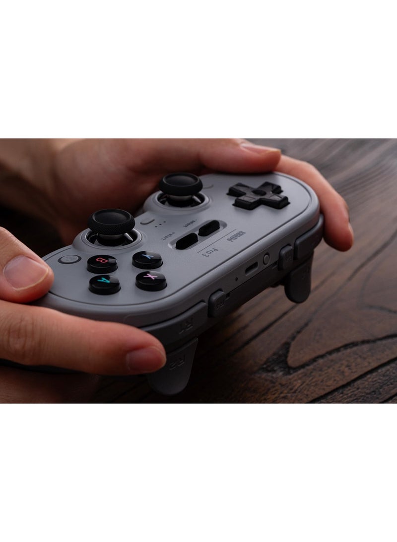 8Bitdo Pro 3 Bluetooth Controller for Switch/Switch 2 – TMR Joysticks, Swappable ABXY Buttons, Pro Back Buttons, Charging Dock, Hall Effect Triggers, for Windows, Apple, SteamOS, Android - Gray - Image 5