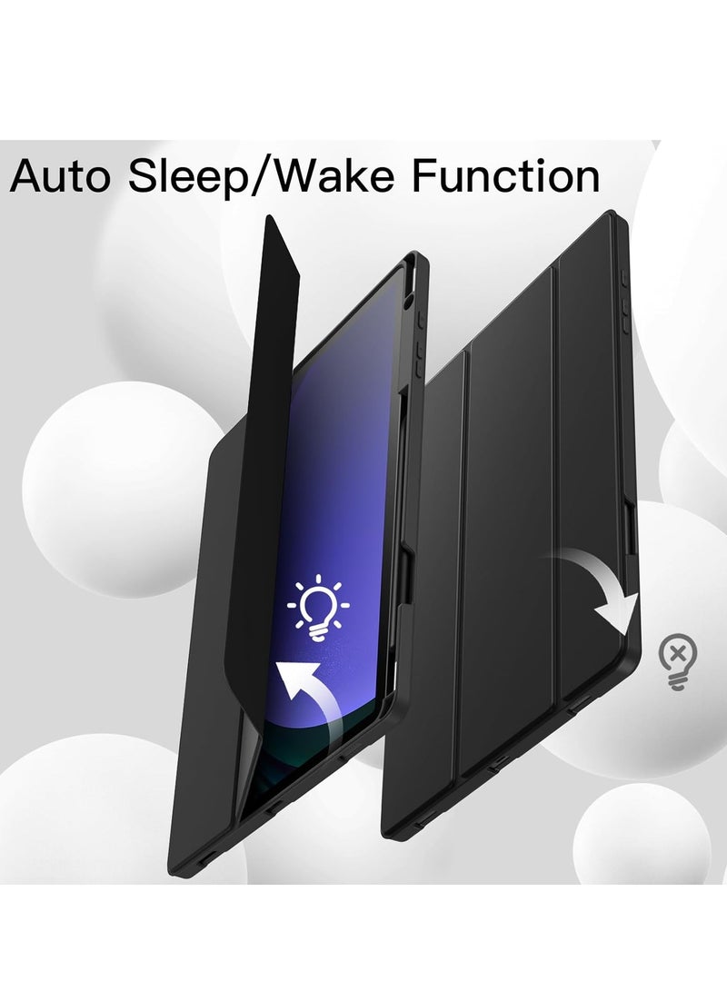 ميجوفاست حافظة لهاتف سامسونج جالاكسي تاب S10 بلس 12.4 بوصة مع حامل قلم S ناعم من مادة TPU بحامل ثلاثي الطي غطاء حماية للكمبيوتر اللوحي يدعم قلم S للشحن التلقائي/النوم باللون الأسود - Image 5