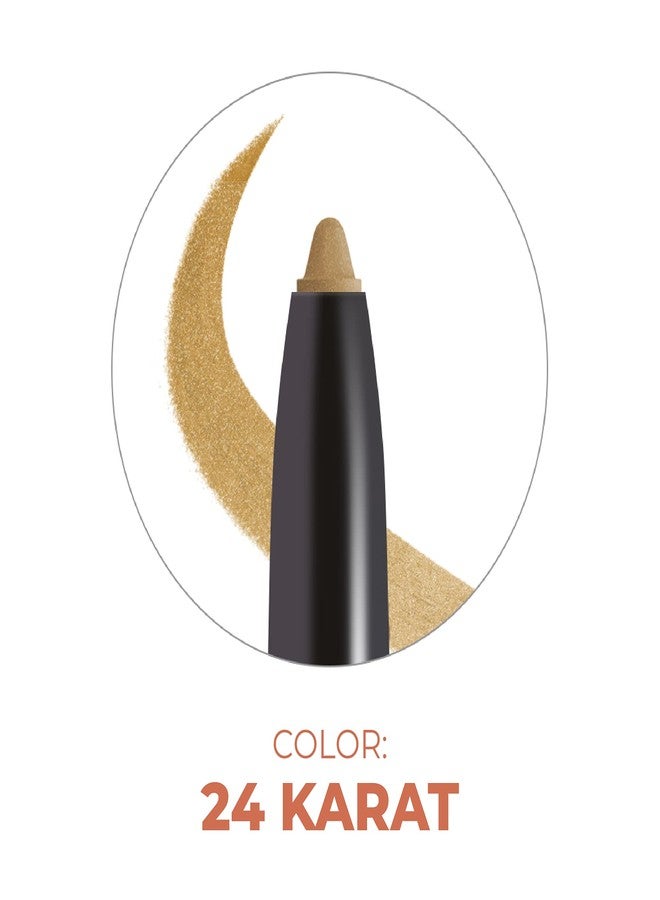 Beauty For Real I-Line 24-7 Eyeliner, 24 Karat - Metallic Gold - Long-Wearing, Waterproof Gel Formula - Safe for Sensitive Eyes & Contact Lens Wearers - 0.01 oz - Image 3