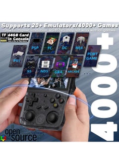 ANBERNIC  RG353VS Retro Handheld Game Console, Linux System RG3566 3.5-inch IPS Screen, with 64G TF Card Pre-Installed 4452 Games, Supports 5G WiFi 4.2 Bluetooth Online Fighting, Streaming and HDMI (Black)  - Image 2