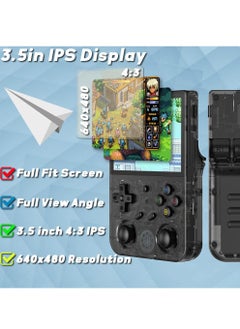 ANBERNIC  RG353VS Retro Handheld Game Console, Linux System RG3566 3.5-inch IPS Screen, with 64G TF Card Pre-Installed 4452 Games, Supports 5G WiFi 4.2 Bluetooth Online Fighting, Streaming and HDMI (Black)  - Image 5