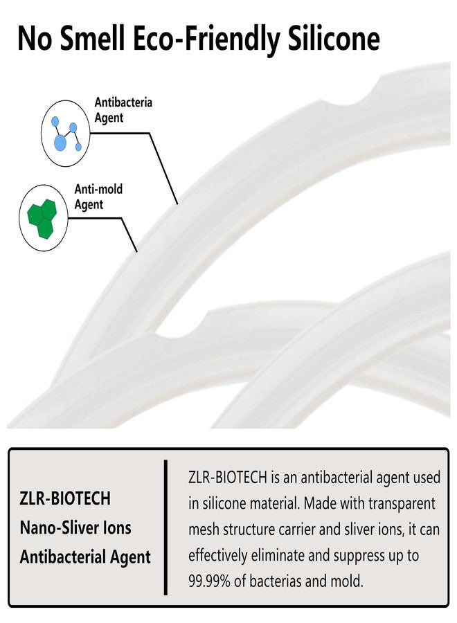 ZLR حلقات مانعة للتسرب من السيليكون متوافقة مع طناجر الضغط Instant Pot سعة 6 كوارت - قطعة واحدة من حلقات مانعة للتسرب بديلة من السيليكون تناسب طرازات IP-DUO60 وDUO50 وLUX60 وLUX50 وCSG60 وCSG50 - شفافة - Image 5
