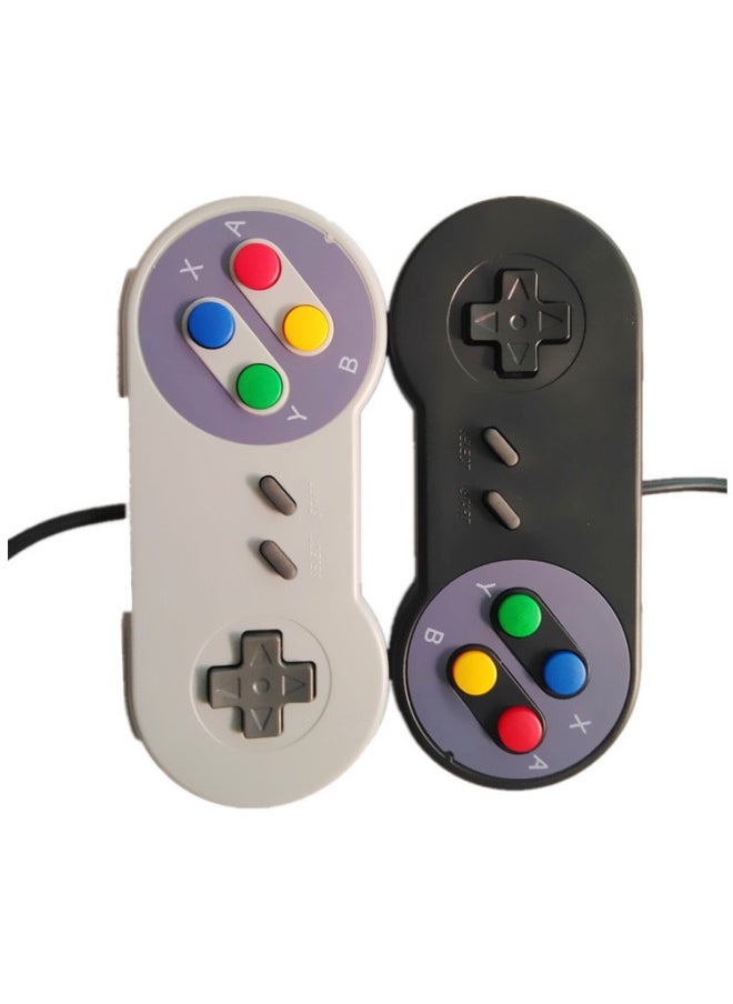 Generic - For Nintendo Super Handle WII SNES USB Gamepad Tri-color Shell Mold-Product Color:Gray Purple - Image 1