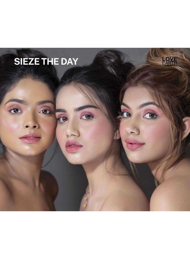 Love Earth Lip Tint & Cheek Tint Multipot Combo (Raspberry Pink & Caramel Brown) with Richness of Jojoba Oil and Vitamin E for Lips, Eyelids and Cheeks - Image 3