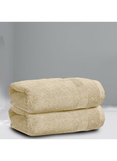 Rest Bath Towel Set Of 2 Linen Cotton Towel 70X140Cm , 27X55 Inch Luxury Hotel Towel Set Absorbent Durable Lightweight Washable Quick Dry Spa Quality Beach Pool Family Bath Towel.  - Image 1