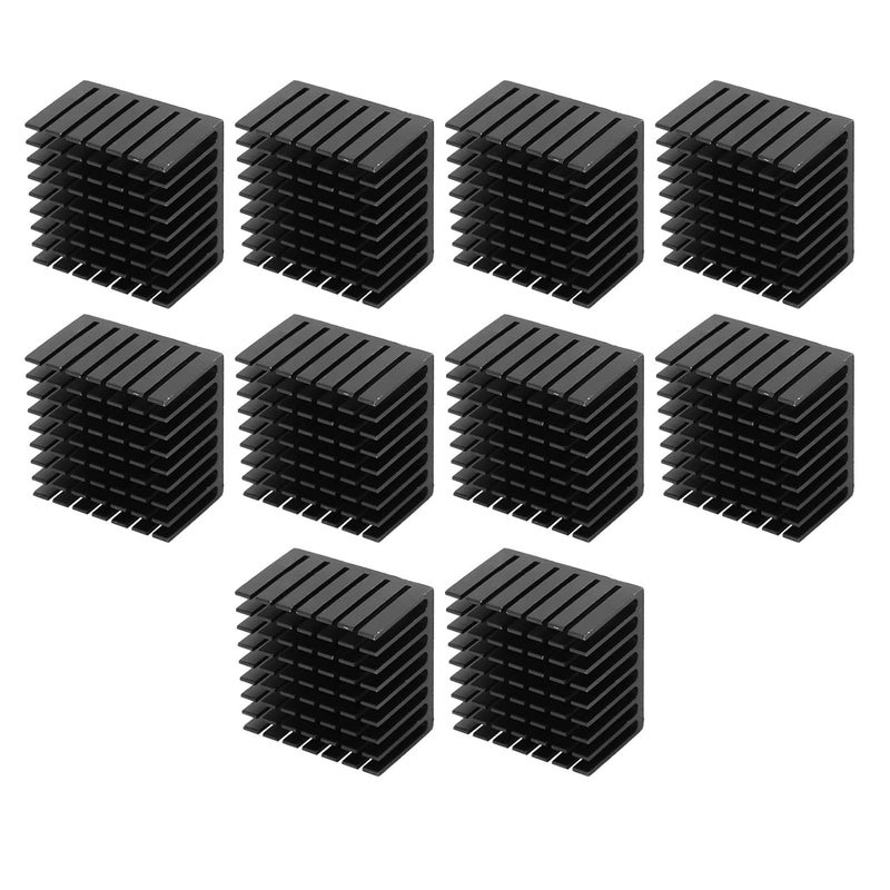 Heat Sink Aluminum Cooling, TP37 x 24 x 24 Black, 10 Pieces Thick Material with Adhesive - Strong Dissipation, Anti - Rust, Ideal for CPUs and PCBs - Image 5
