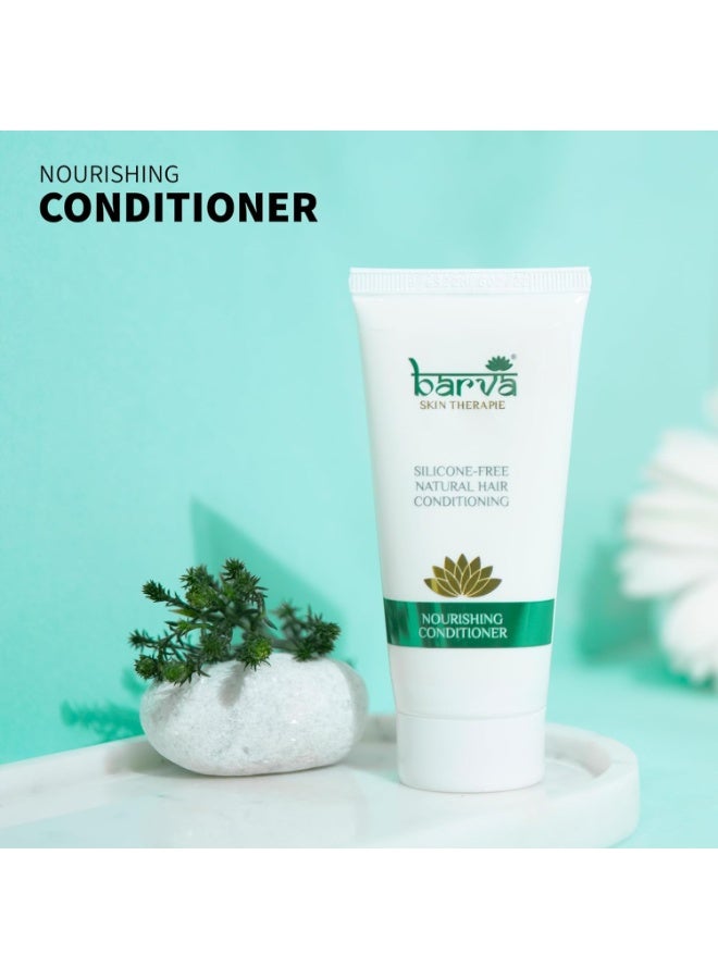 Barva Nourishing Natural Hair Conditioner 50ml | For Dry, Frizzy & Coloured Hair | With Aloe Vera & Hibiscus Extracts | SLS & Paraben Free | Smooth & Soft Finish - Image 2