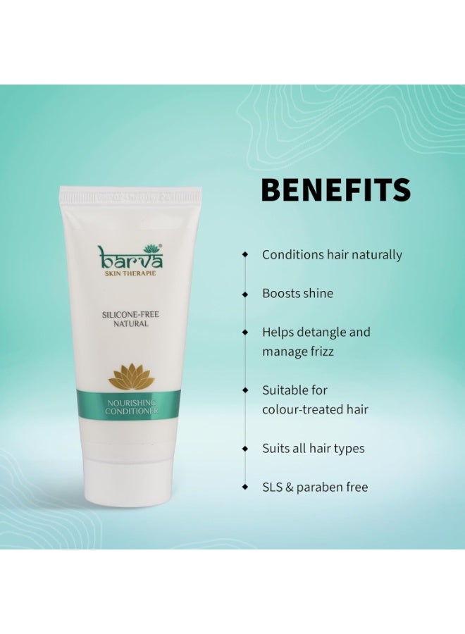 Barva Nourishing Natural Hair Conditioner 50ml | For Dry, Frizzy & Coloured Hair | With Aloe Vera & Hibiscus Extracts | SLS & Paraben Free | Smooth & Soft Finish - Image 4