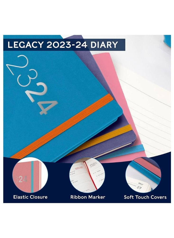 Collins Legacy Academic 2023-24 A6 Week to View Mid Year Diary Planner July 2023 to July 2024 - Pink