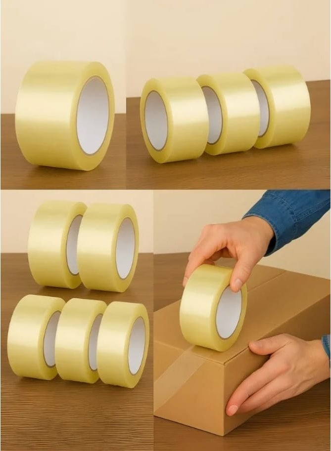 3 Heavy-Duty Clear Packing Tape – Value Size – Strong Adhesive Tape for Parcels, Boxes & Shipping Bags – Ideal for Home, Office & Warehouse Use - Image 2
