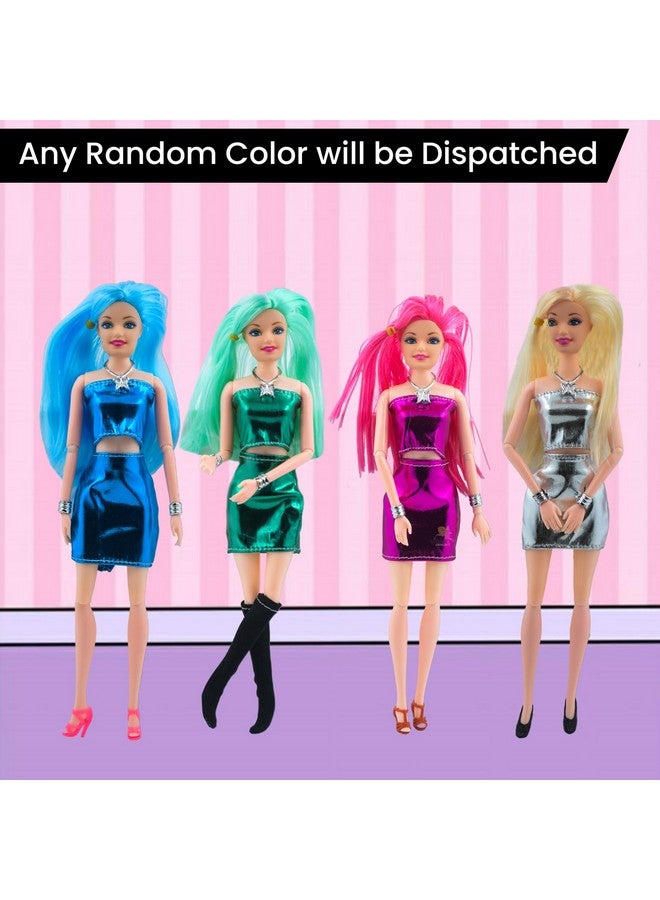 ويش كي مجموعة دمى بلاستيكية من ويشكي للبنات مع إكسسوارات، دمية جميلة بمفاصل متحركة، أذرع، أرجل، رأس، لعبة تظاهرية للأطفال، متعددة الألوان، من عمر 3 سنوات فما فوق (عبوة من قطعة واحدة) - Image 2