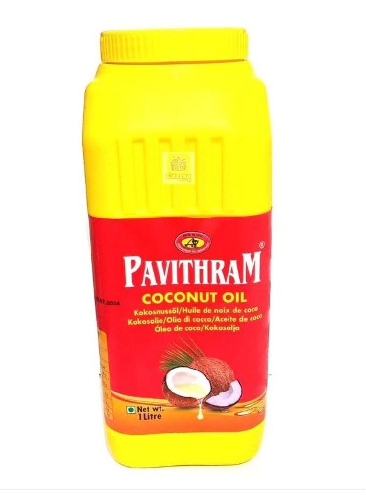 Coconut Oil From Fresh Coconuts - 1 Litre with 1 kg Steam Puttu Podi Combo Pack