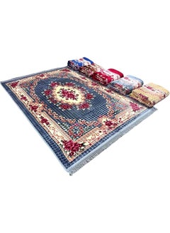 GO2CAMPS Premium Quality Majlis Mat, Majlis Carpet (2X3 Mtr) With Carry Bag, Living Room Rug Cushion Soft, Shine, Desert Mat, Camping Mat, Picnic Mat, Camping Rug, Carpet For Living Room, Office-Multicolours  - Image 1