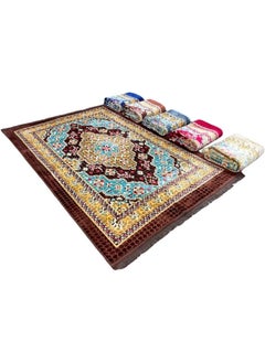 GO2CAMPS Premium Quality Majlis Mat, Majlis Carpet (2X3 Mtr) With Carry Bag, Living Room Rug Cushion Soft, Shine, Desert Mat, Camping Mat, Picnic Mat, Camping Rug, Carpet For Living Room, Office-Multicolours  - Image 2