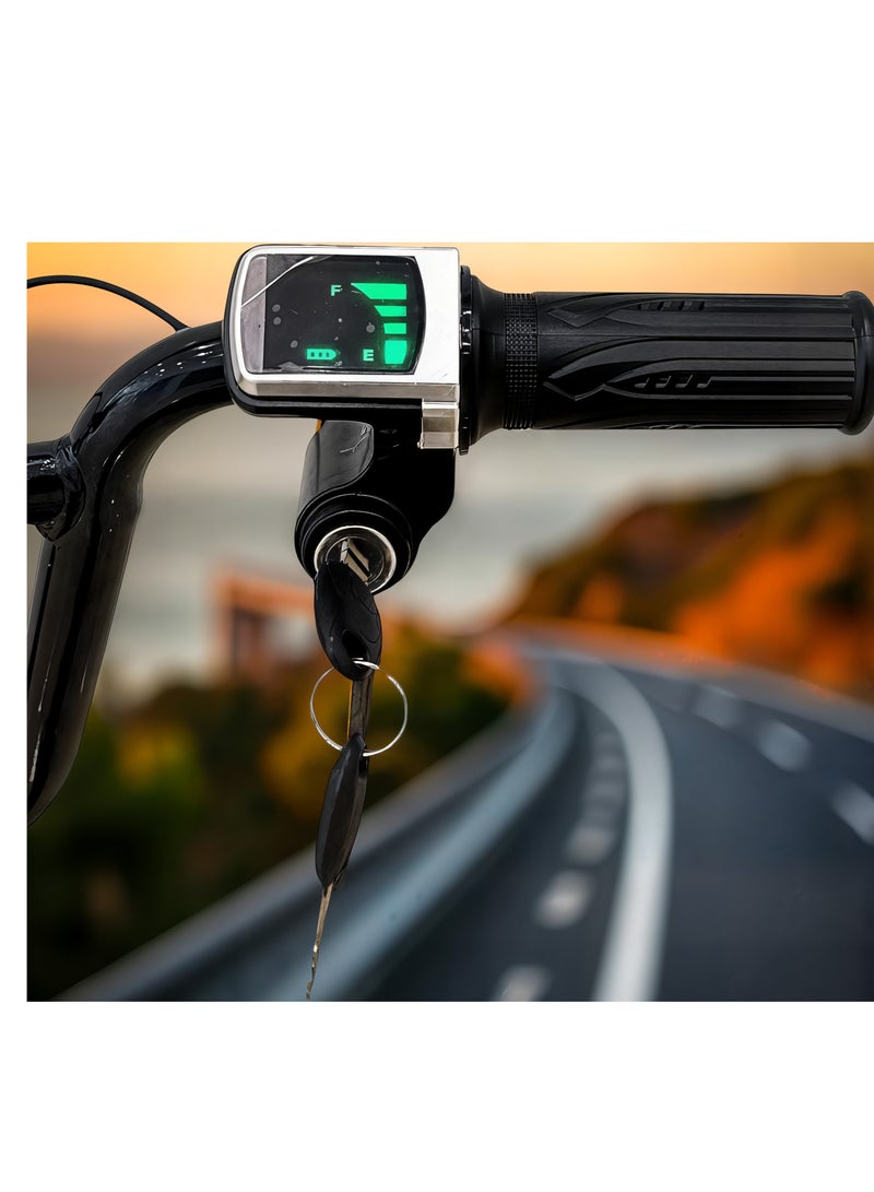 Electric Scooter with Seat  Foldable Design  LCD Display Adjustable Height Rechargeable Battery Safe Braking System Lightweight & Portable - Image 3