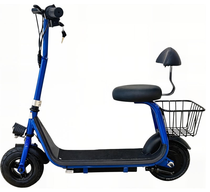 Electric Scooter with Seat  Foldable Design  LCD Display Adjustable Height Rechargeable Battery Safe Braking System Lightweight & Portable - Image 1