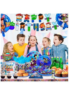 Cartoon Toy Story Birthday Party Decorations for 10 Guests, 167pcs Toy Story Birthday Disposable Tableware Set Toy Story Party Plates Table Cloth Napkins Banner Balloons Cake Toppers - pzsku/Z1D82BF073F58C1D6B351Z/45/_/1739329317/dd1c3626-c834-4c07-bf5e-5602a0f86e93