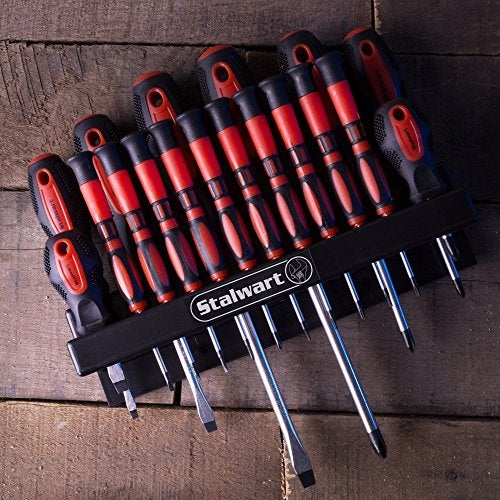 Stalwart - 75-HT4088 18 Piece Screwdriver Set with Wall Mount and Magnetic Tips- Precision Kit Including Flatheads, Phillips, and Torx Screwdrivers By - Image 4