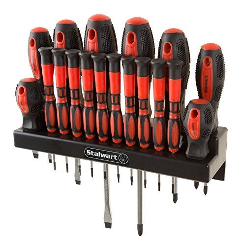 Stalwart - 75-HT4088 18 Piece Screwdriver Set with Wall Mount and Magnetic Tips- Precision Kit Including Flatheads, Phillips, and Torx Screwdrivers By - Image 1