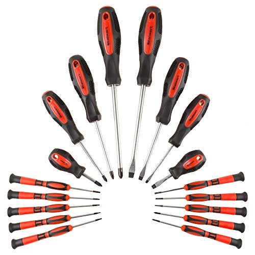 Stalwart - 75-HT4088 18 Piece Screwdriver Set with Wall Mount and Magnetic Tips- Precision Kit Including Flatheads, Phillips, and Torx Screwdrivers By - Image 3