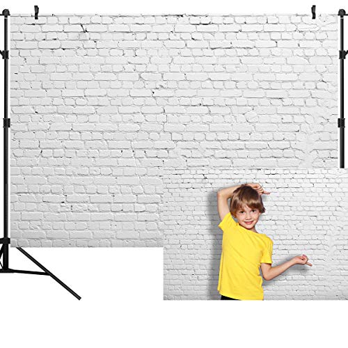 OUYIDA White Brick Wall Backdrop for Baby Shower Birthday Festival Themed Party Photography Background Adult Portrait Wallpaper Photo Video Shooting Studio Props 9X6FT PCK77C - Image 2
