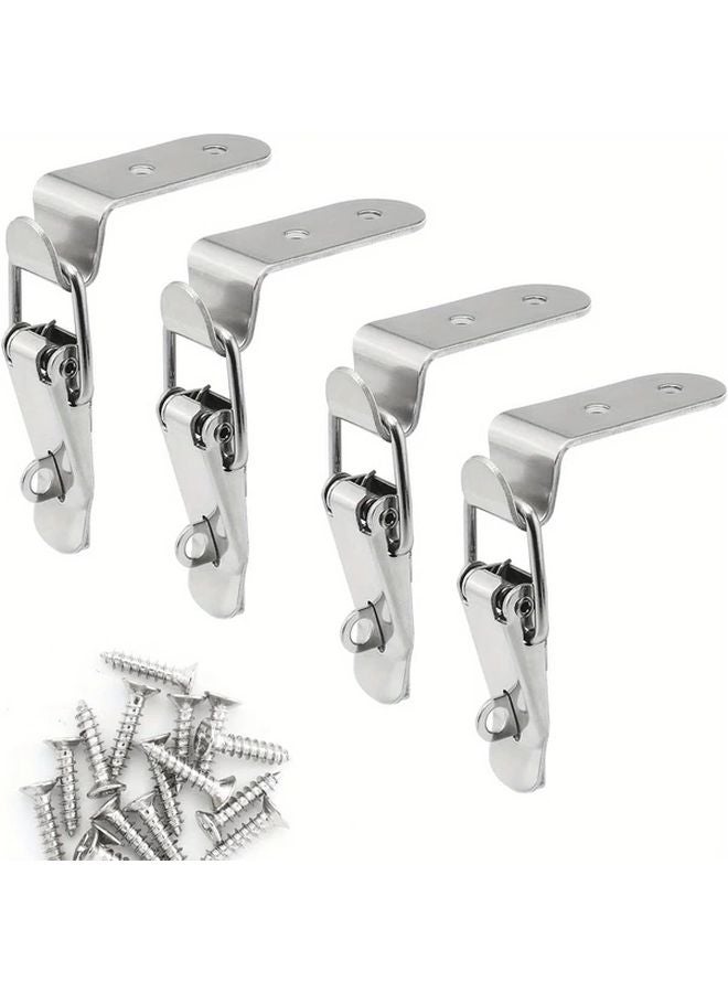 Stainless Steel 90 Degree Tool Box Hood Locks Durable Metal Clasps For Secure Storage - Image 3