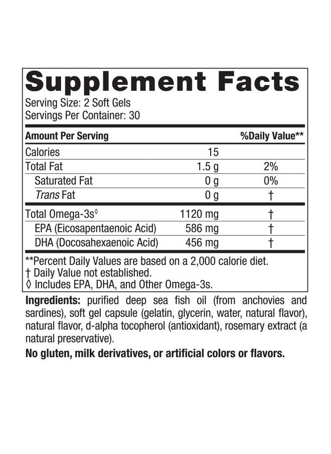 NORDIC NATURALS - Ultimate Omega 2X Mini Strawberry Flavor 60 Mini Soft Gels 1120 Mg Omega3 Highpotency Omega3 Fish Oil Supplement Epa & Dha Promotes Brain & Heart Health 30 Servings - Image 1
