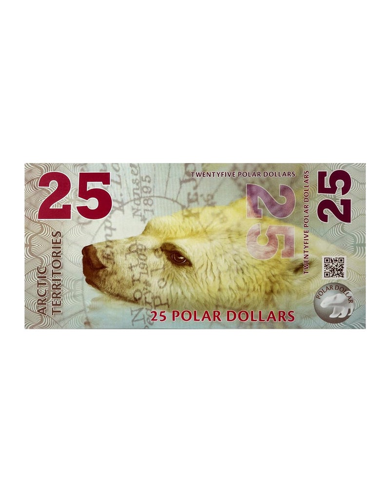 Arunrajsofia Store Fantasy Money of Arctic Territories for Collection (25 Polar Dollars) - Image 2