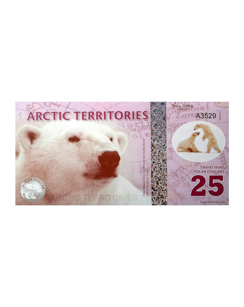 Arunrajsofia Store Fantasy Money of Arctic Territories for Collection (25 Polar Dollars) - Image 1