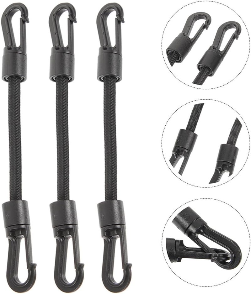 4pcs Outdoor Camping Elastic Hook Strap Tie Down Multi-use Bungee Cord Rope for Kayak, Portable Adjustable Buckle Straps for Hiking and Travel - Image 5