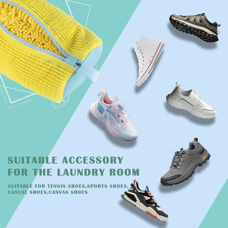 KICKZU KickZu 1Pc Shoe Washing Machine Bag Laundry Bag for Washing Machine with Zip Laundry Shoe Bag for Washer and Dryer Reusable Shoe Cleaning Bag for Sneaker Tennis Shoes Unstain Cleaner Kit  - Image 2