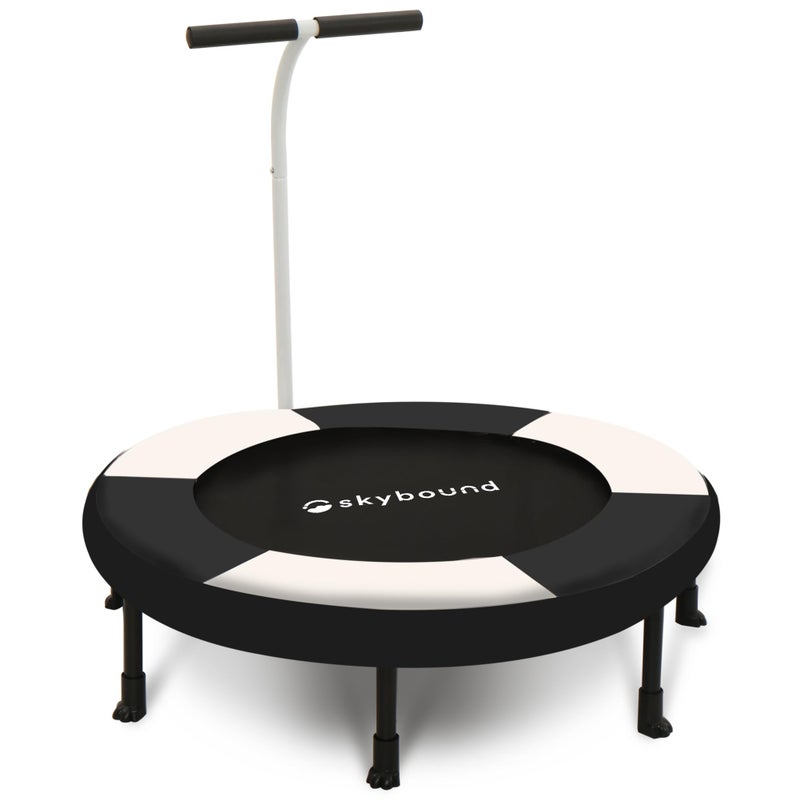 SkyBound 36 Inch Indoor Trampoline for Kids - Kids Trampoline Indoor with Handle - Toddler Trampoline with Upgraded 2.0mm Steel Pipe and Handlebar - Mini Indoor Trampoline for Kids Age 3 and Above - Image 1