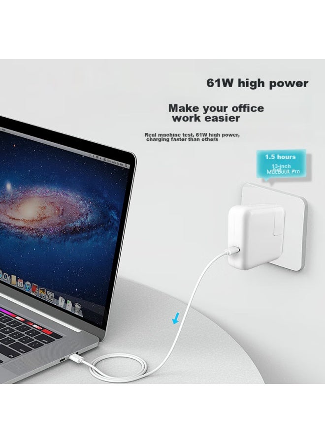 Mryc Apple Laptop Charger, Type-c Cable Set, Usb-c Pd61w, Power Adapter For Macbook Pro/air, Compatible With A1706 And A1708 - Image 3