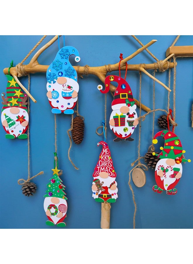 Winlyn 24 Sets Christmas Craft Kits - Winter Crafts DIY Gnome Ornaments & Decorations Art Sets with Foam Stickers for Kids Holiday Seasonal Home & Classroom Activities Party Favors - Image 5