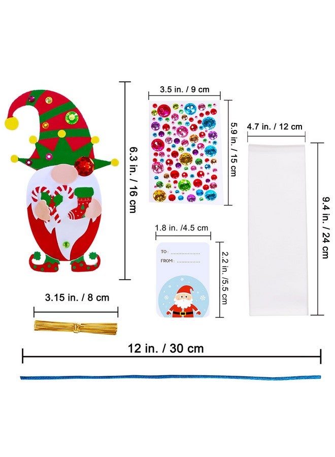 Winlyn 24 Sets Christmas Craft Kits - Winter Crafts DIY Gnome Ornaments & Decorations Art Sets with Foam Stickers for Kids Holiday Seasonal Home & Classroom Activities Party Favors - Image 4