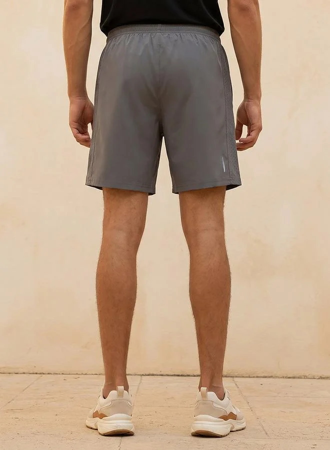 Kappa GREY Kappa Men Mesh Panel Shorts for Men | Best Price UAE