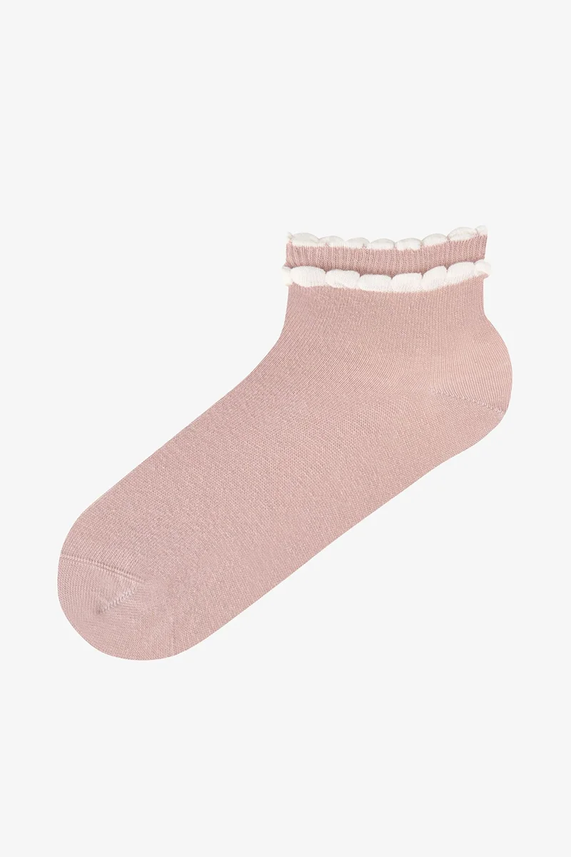 Penti PENTI Youth Contrast Cotton Ruffled Pair Ankle Socks
