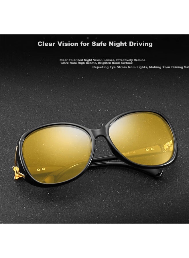 Lovedru Lafudelu Women's Photochromic Night Vision Gl, Polarized, Brightening And Sharpening, Reducing High Beam Light, Day And Night Driving, For Drivers, Model 8842ys - Image 2
